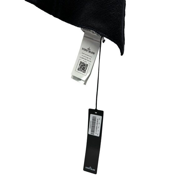 NEW Stone Island Black/Gray Wool Blend Scarf - Picture 6 of 7